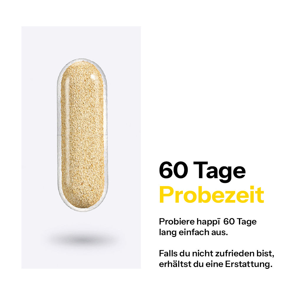happi Kapseln haben eine 60 Tage Probezeit